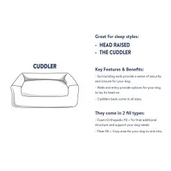 Top Paw® Grey Heather X-Large Cuddler Dog Bed -Pet Essentials Shop 5302902 alt4