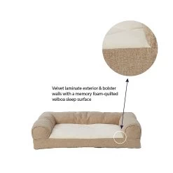 Top Paw® Tan Basket Weave Orthopedic Couch Dog Bed 6 Top Paw® Tan Basket Weave Orthopedic Couch Dog Bed -Pet Essentials Shop 5303391 alt2