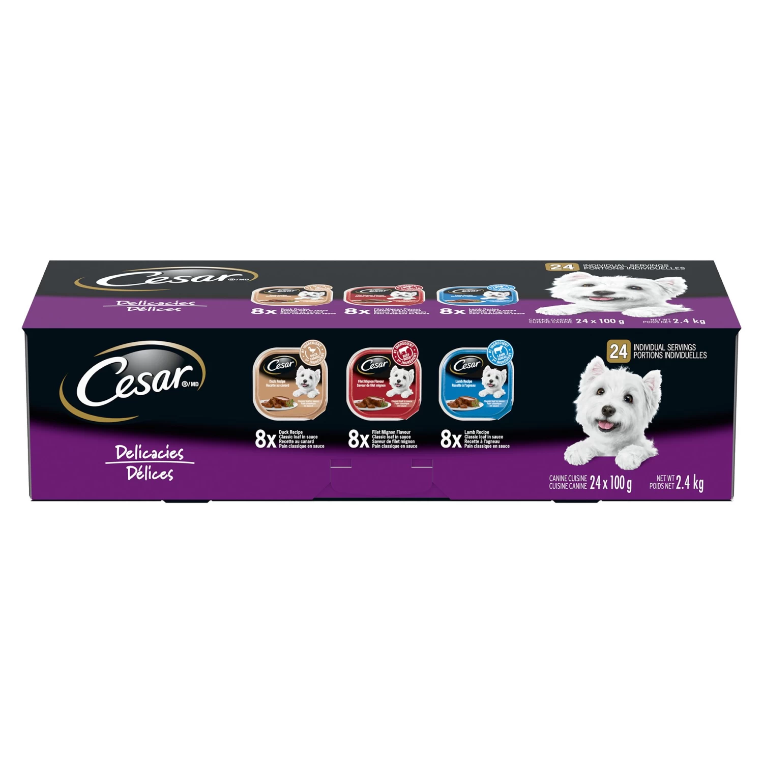 Cesar® Classic Loaf In Sauce Delicacies Variety Pack Dog Food - 24 Ct 1 Cesar® Classic Loaf In Sauce Delicacies Variety Pack Dog Food - 24 Ct