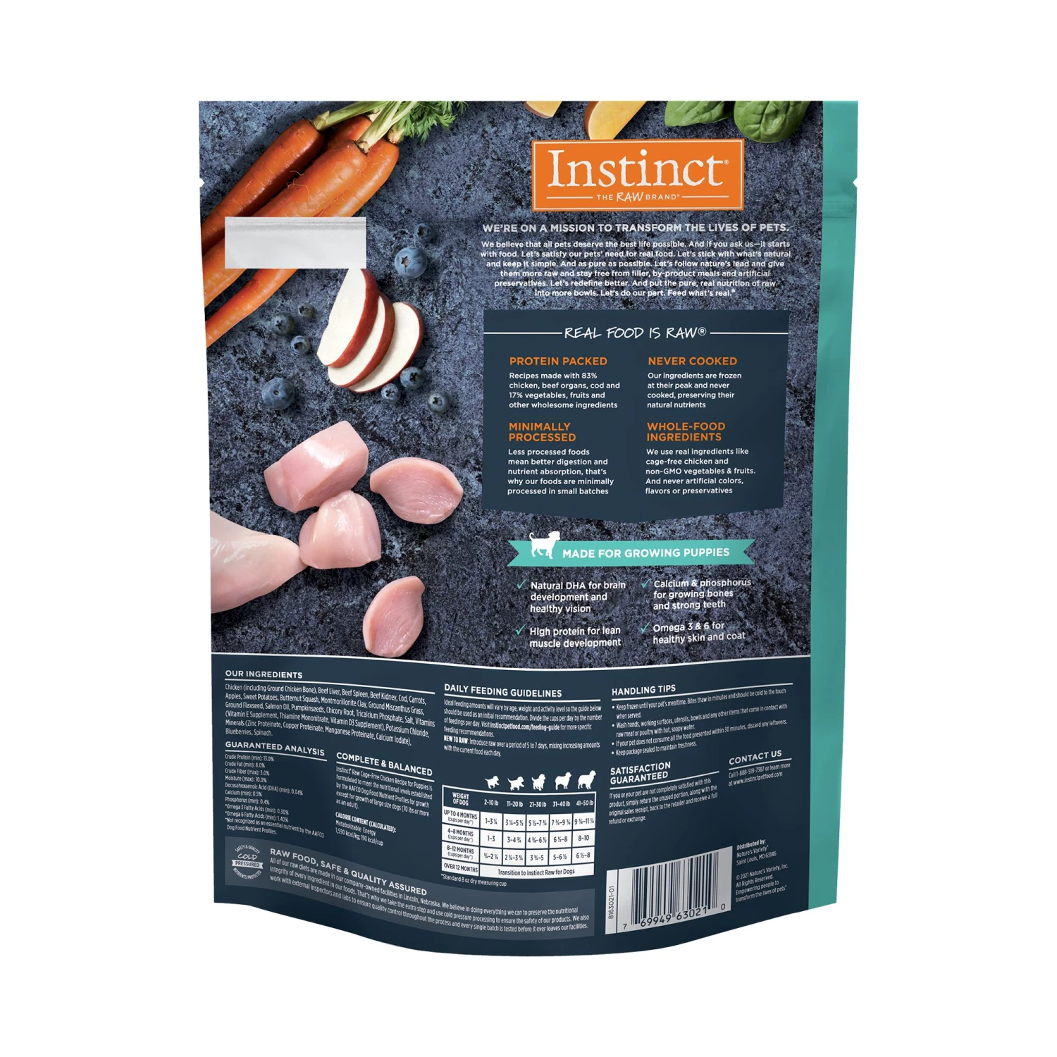 Instinct® Raw Puppy Frozen Dog Food - Natural, Cage-Free Chicken 2 Instinct® Raw Puppy Frozen Dog Food - Natural, Cage-Free Chicken - Image 2