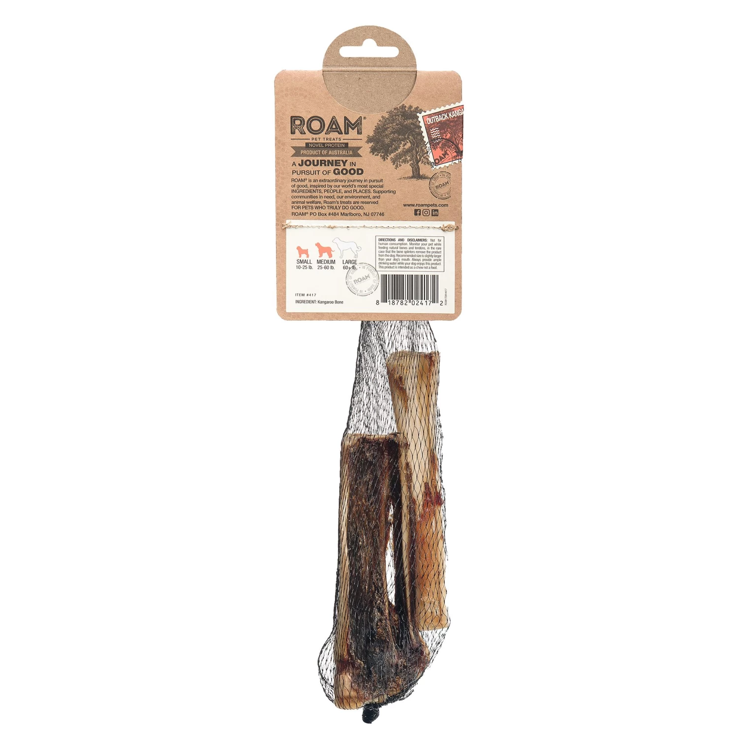 ROAM® Kanga Chew™ Dog Treat - Outback Kangaroo 2 ROAM® Kanga Chew™ Dog Treat - Outback Kangaroo - Image 2