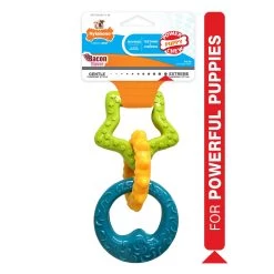 Nylabone® Power Puppy Chew Teething Ring Dog Toy - Bacon Flavor -Pet Essentials Shop 5308677 alt2