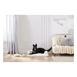 Top Paw® "Drink" White Embossed Ceramic Dog Bowl -Pet Essentials Shop 5308943 alt2