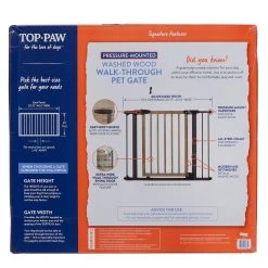 Top Paw Washed Wood Walk-Through Pet Gate 9 Top Paw Washed Wood Walk-Through Pet Gate -Pet Essentials Shop 5309241 alt4