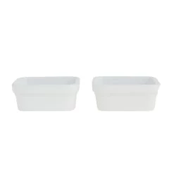Top Paw® Modern Ceramic Cube Bowls & Wood Stand Double Diner Dog Bowl, 1.75-cup -Pet Essentials Shop 5309247 alt2