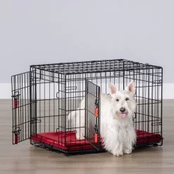 KONG Ultra-Strong Double Door Wire Dog Crate With Divider Panel