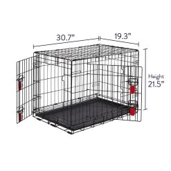 KONG Ultra-Strong Double Door Wire Dog Crate With Divider Panel -Pet Essentials Shop 5309332 alt3