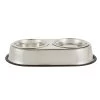 Top Paw® Elevated Platform Stainless Steel Slow-Feeder Double Diner Dog Bowl, 5.5-cup