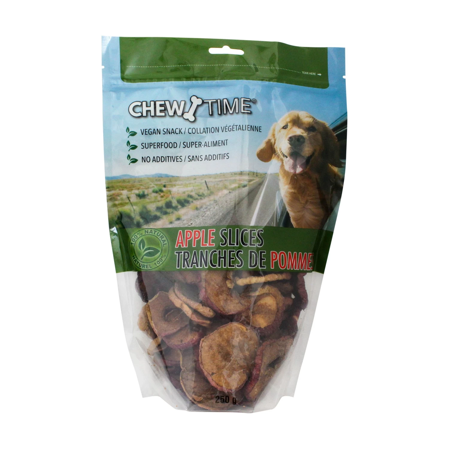 Chew Time Dehydrated Dog Treats - Apple, Vegan 1 Chew Time Dehydrated Dog Treats - Apple, Vegan