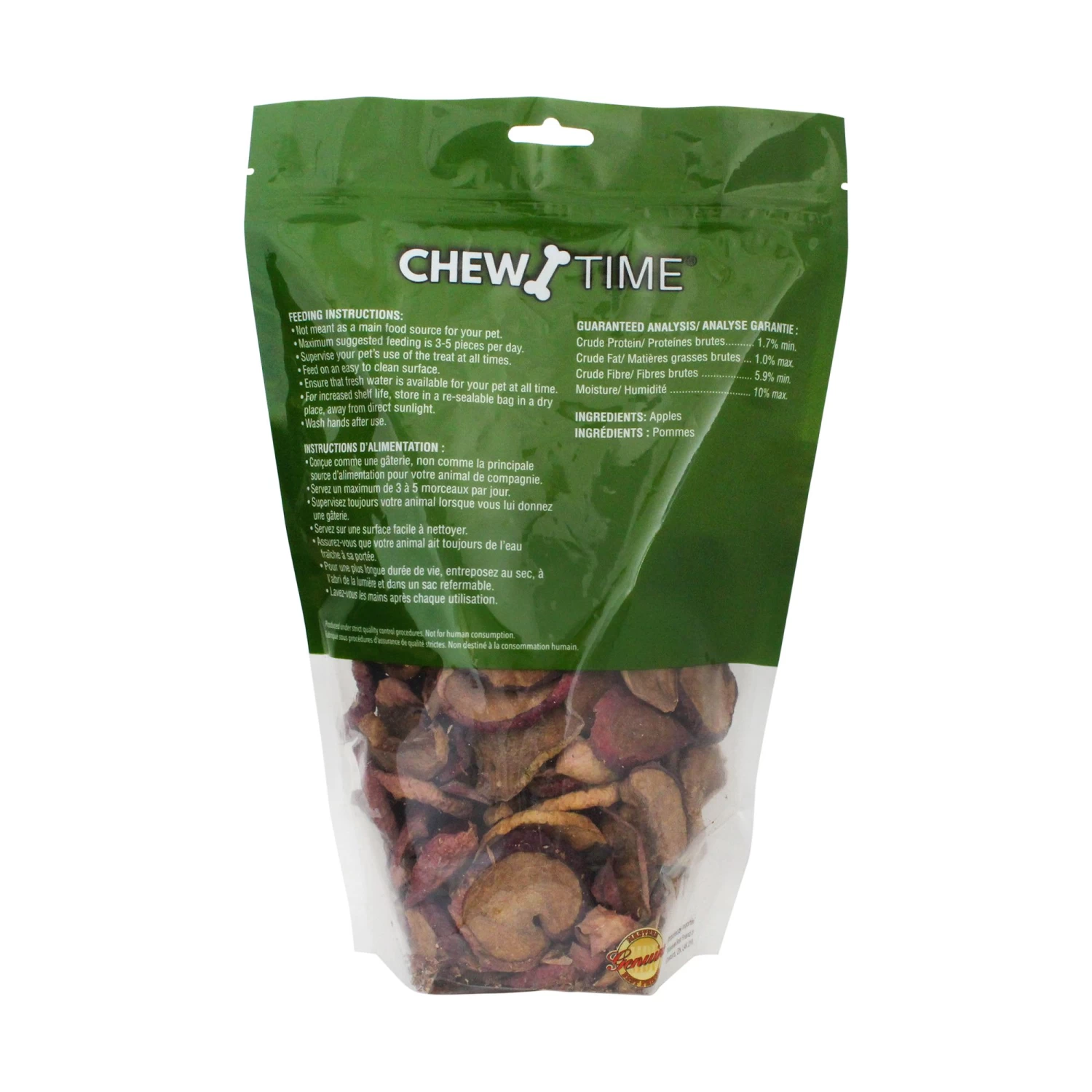 Chew Time Dehydrated Dog Treats - Apple, Vegan 2 Chew Time Dehydrated Dog Treats - Apple, Vegan - Image 2
