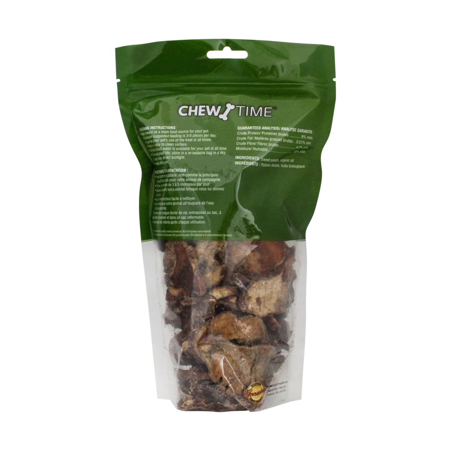 Chew Time Dehydrated Dog Treats - Sweet Potato, Vegan 2 Chew Time Dehydrated Dog Treats - Sweet Potato, Vegan - Image 2
