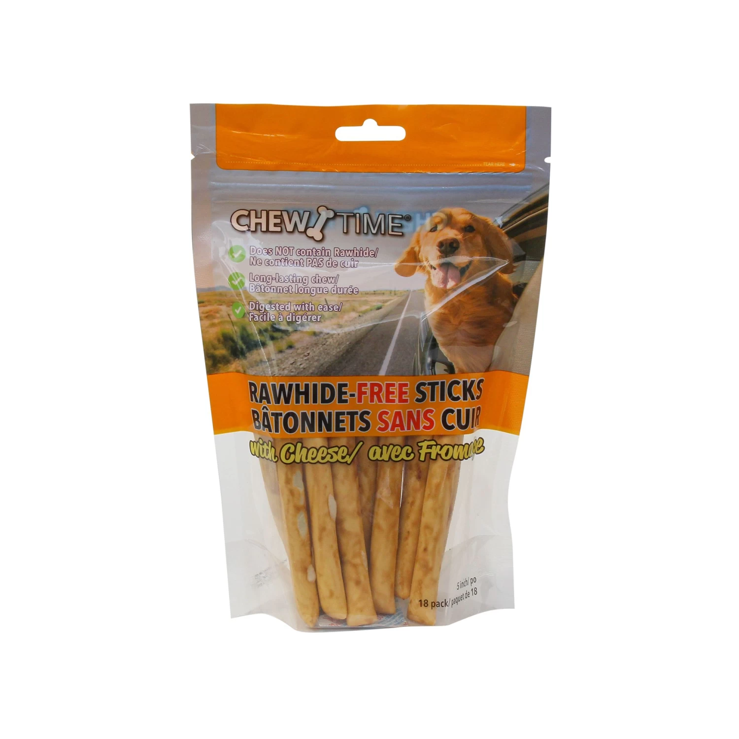 Chew Time Cheese Sticks Dog Treats - Hide-Free 1 Chew Time Cheese Sticks Dog Treats - Hide-Free