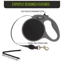 Great Choice® Retractable Tape Dog Leash -Pet Essentials Shop 5313179 alt2