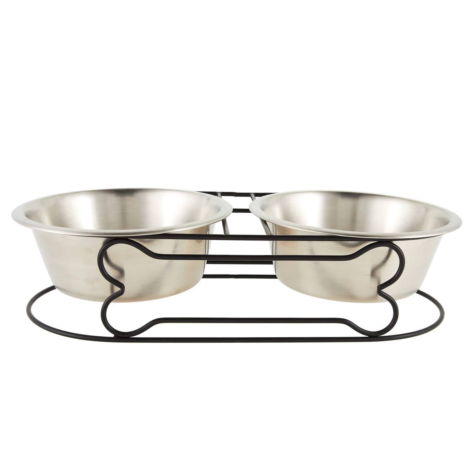 Top Paw® Elevated Stainless Steel Double Diner Dog Bowl 1 Top Paw® Elevated Stainless Steel Double Diner Dog Bowl
