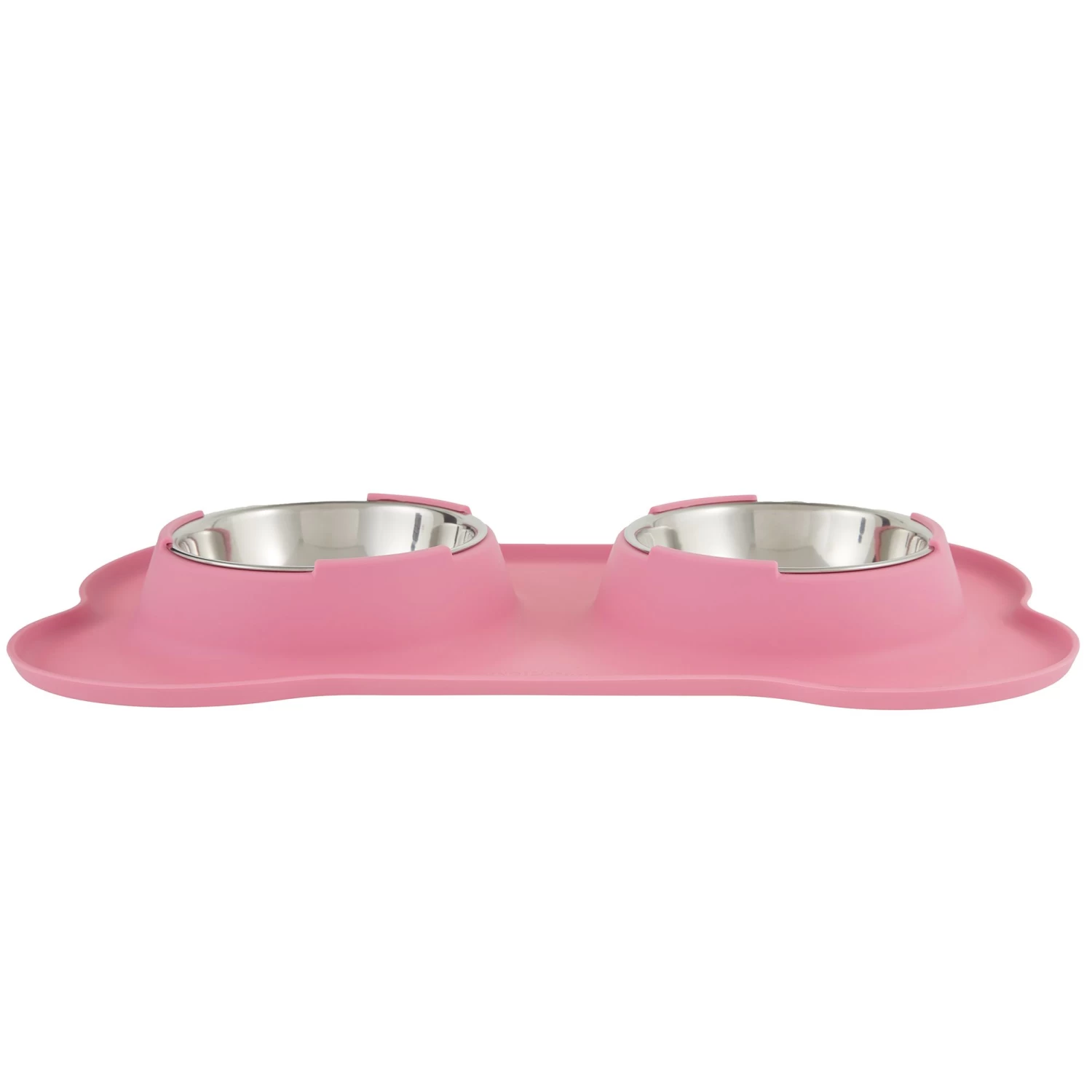 Top Paw® Silicone Mat With Double Dog Bowls 1 Top Paw® Silicone Mat With Double Dog Bowls