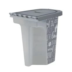 Paw Prints Grey Print Pet Food Storage Container, 7-lb -Pet Essentials Shop 5321239 alt2