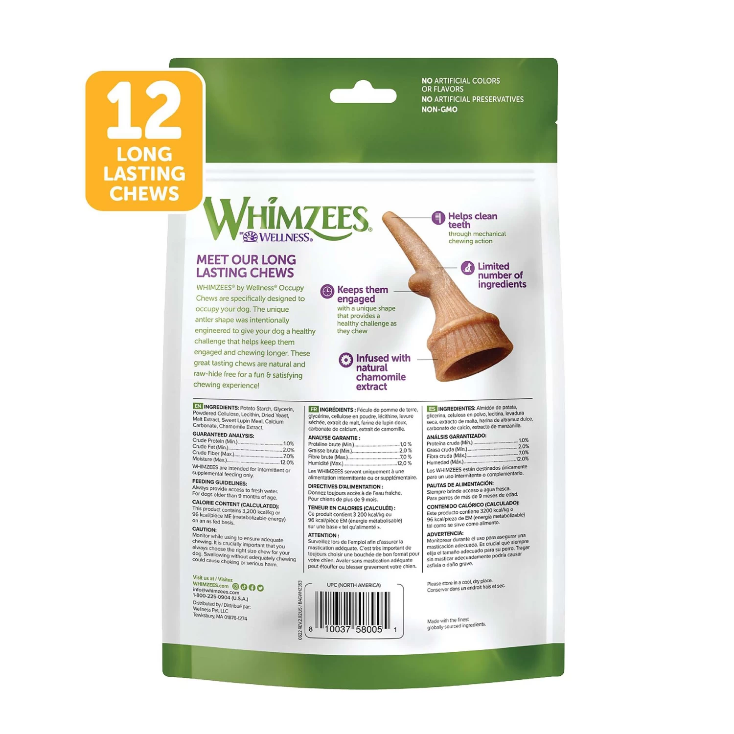 Whimzees Occupy Long Lasting Medium Dog Chews - Rawhide Free, Vegetable 2 Whimzees Occupy Long Lasting Medium Dog Chews - Rawhide Free, Vegetable - Image 2