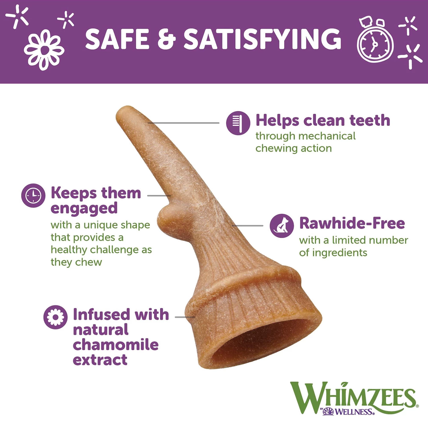 Whimzees Occupy Long Lasting Medium Dog Chews - Rawhide Free, Vegetable 5 Whimzees Occupy Long Lasting Medium Dog Chews - Rawhide Free, Vegetable - Image 5