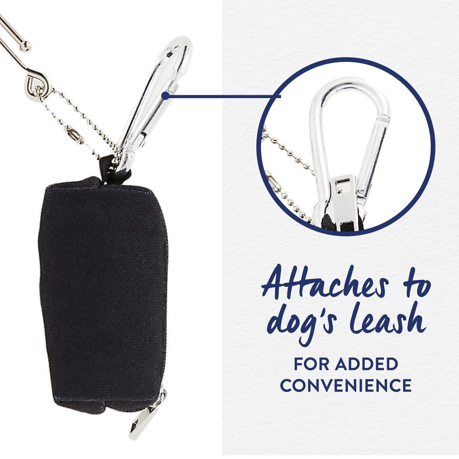 Top Paw® Black Canvas Waste Bag Dispenser 3 Top Paw® Black Canvas Waste Bag Dispenser - Image 3