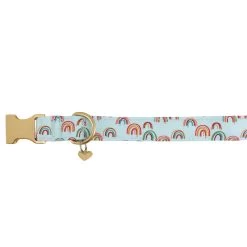 Top Paw® Blue Rainbow Comfort Neoprene Dog Collar