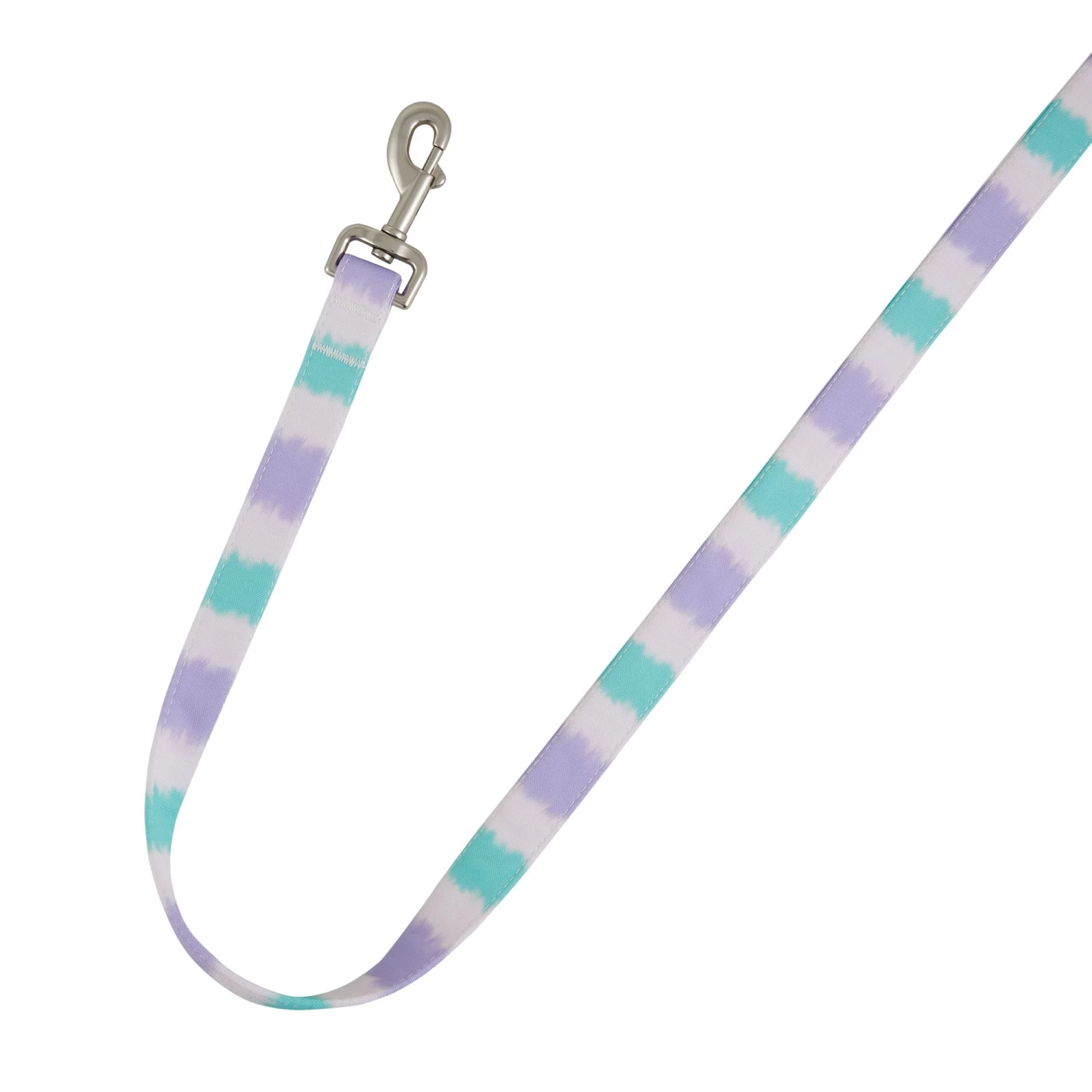 Top Paw® Teal & Purple Striped Dog Leash: 4-ft Long, 1-in Wide 5 Top Paw® Teal & Purple Striped Dog Leash: 4-ft Long, 1-in Wide - Image 5