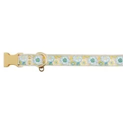 Top Paw® Yellow & Blue Flower Comfort Neoprene Dog Collar
