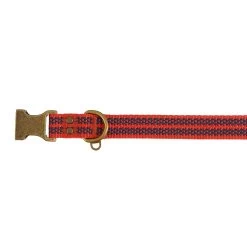 Top Paw® Red Striped Linen Blend Dog Collar