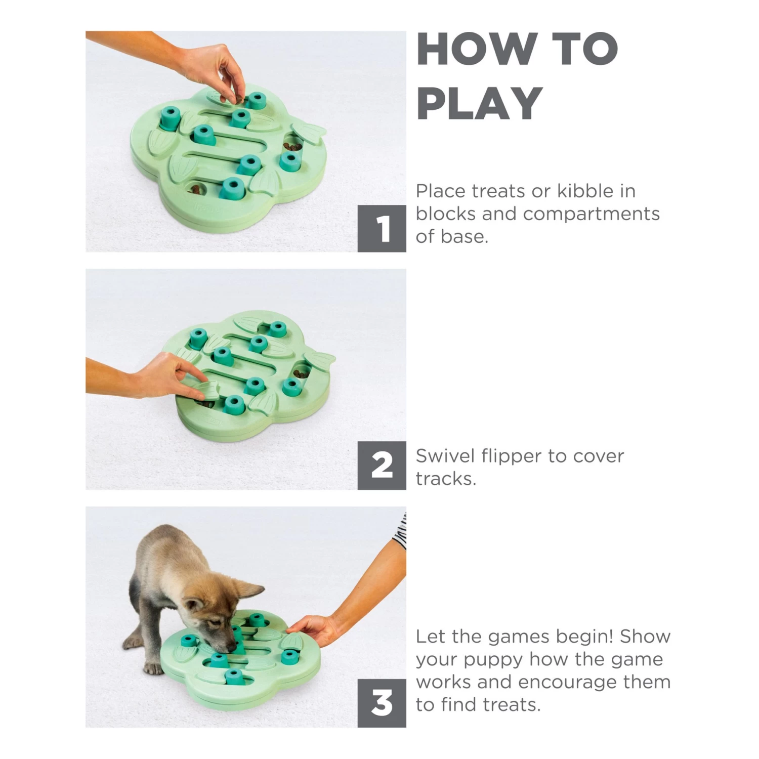 Nina Ottosson® Outward Hound® Puppy Hide N' Slide Interactive Treat Puzzle Dog Toy 5 Nina Ottosson® Outward Hound® Puppy Hide N' Slide Interactive Treat Puzzle Dog Toy - Image 5