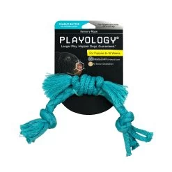 Playology® Puppy Sensory Rope Scented Dog Toy - Peanut Butter