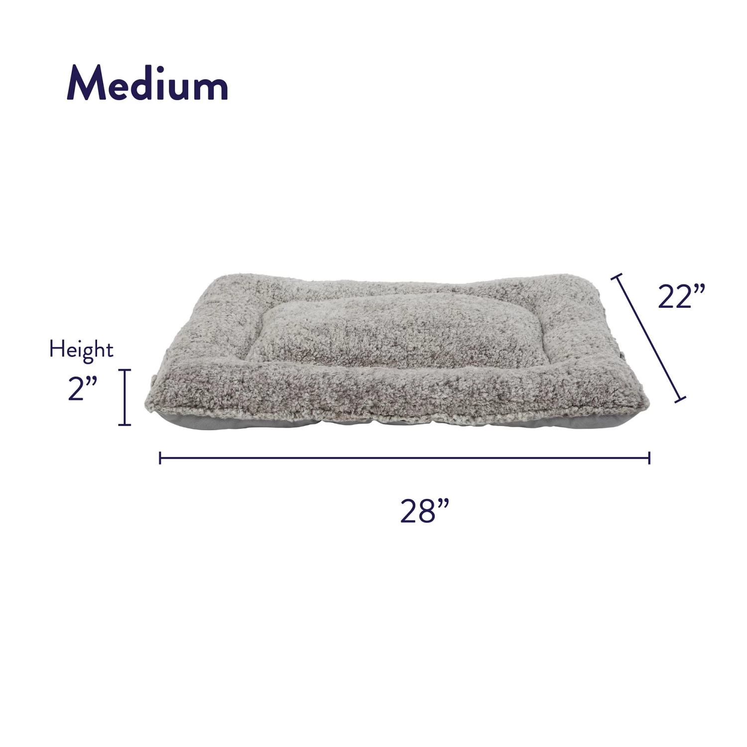 Top Paw® Grey Cloud Sherpa Pillow Dog Bed 2 Top Paw® Grey Cloud Sherpa Pillow Dog Bed - Image 2