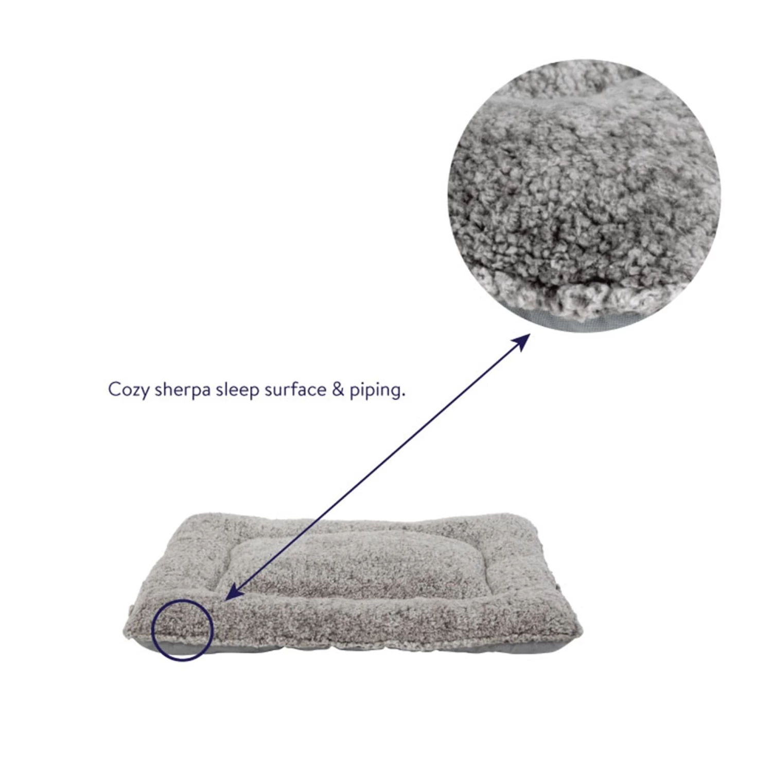 Top Paw® Grey Cloud Sherpa Pillow Dog Bed 3 Top Paw® Grey Cloud Sherpa Pillow Dog Bed - Image 3