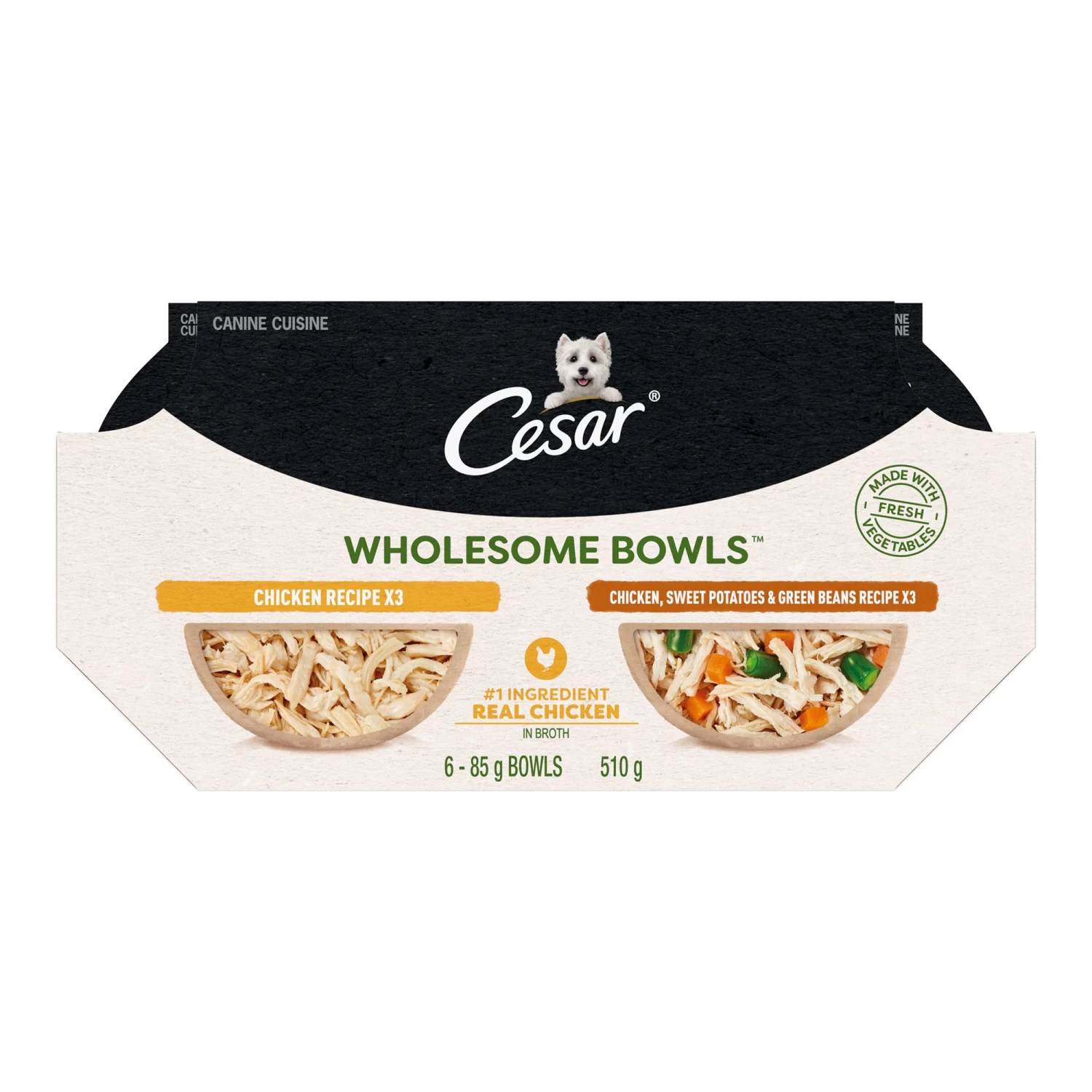 Cesar® Wholesomebowls Adult Wet Dog Food & Meal Topper 1 Cesar® Wholesomebowls Adult Wet Dog Food & Meal Topper