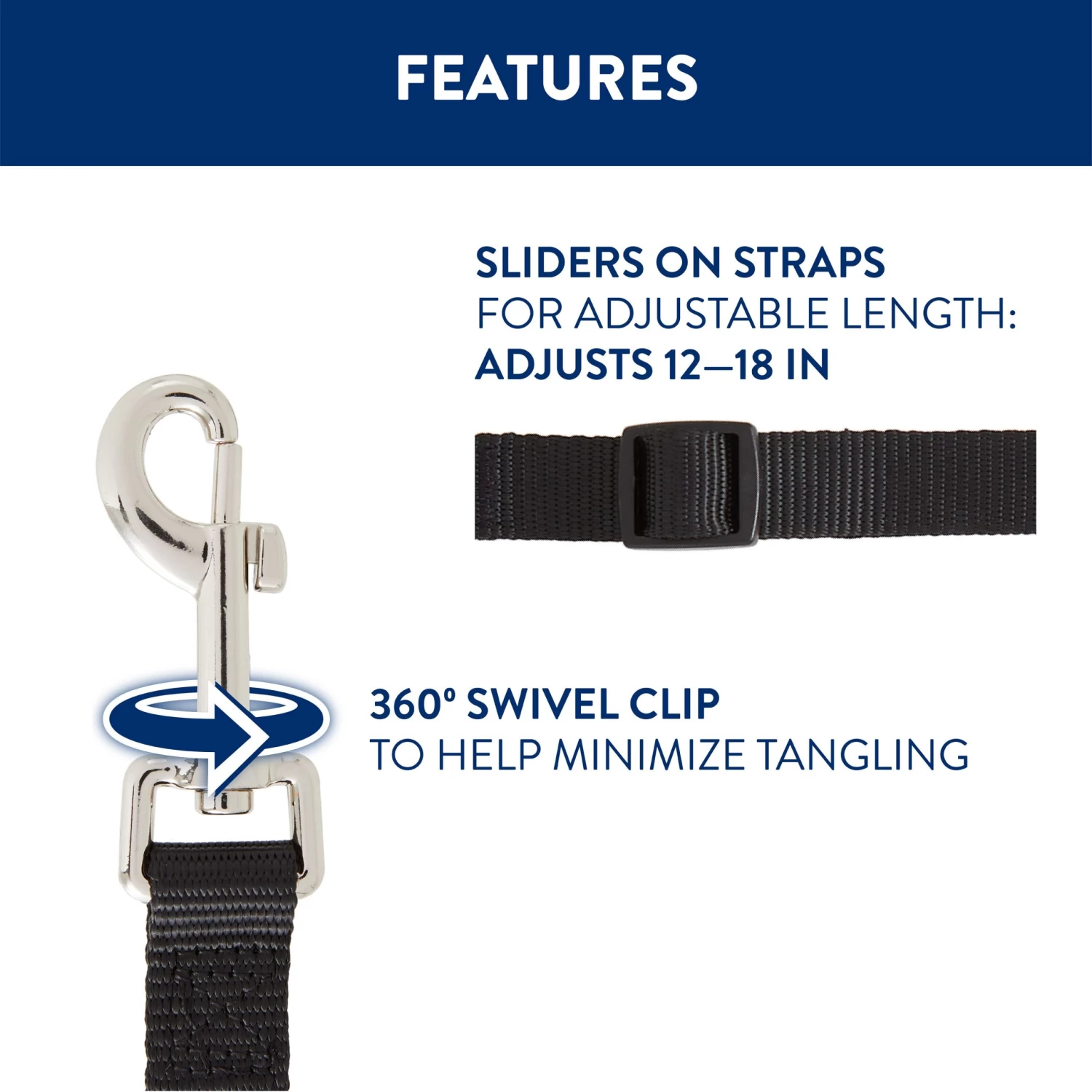 Top Paw® Double Coupler Dog Leash 3 Top Paw® Double Coupler Dog Leash - Image 3