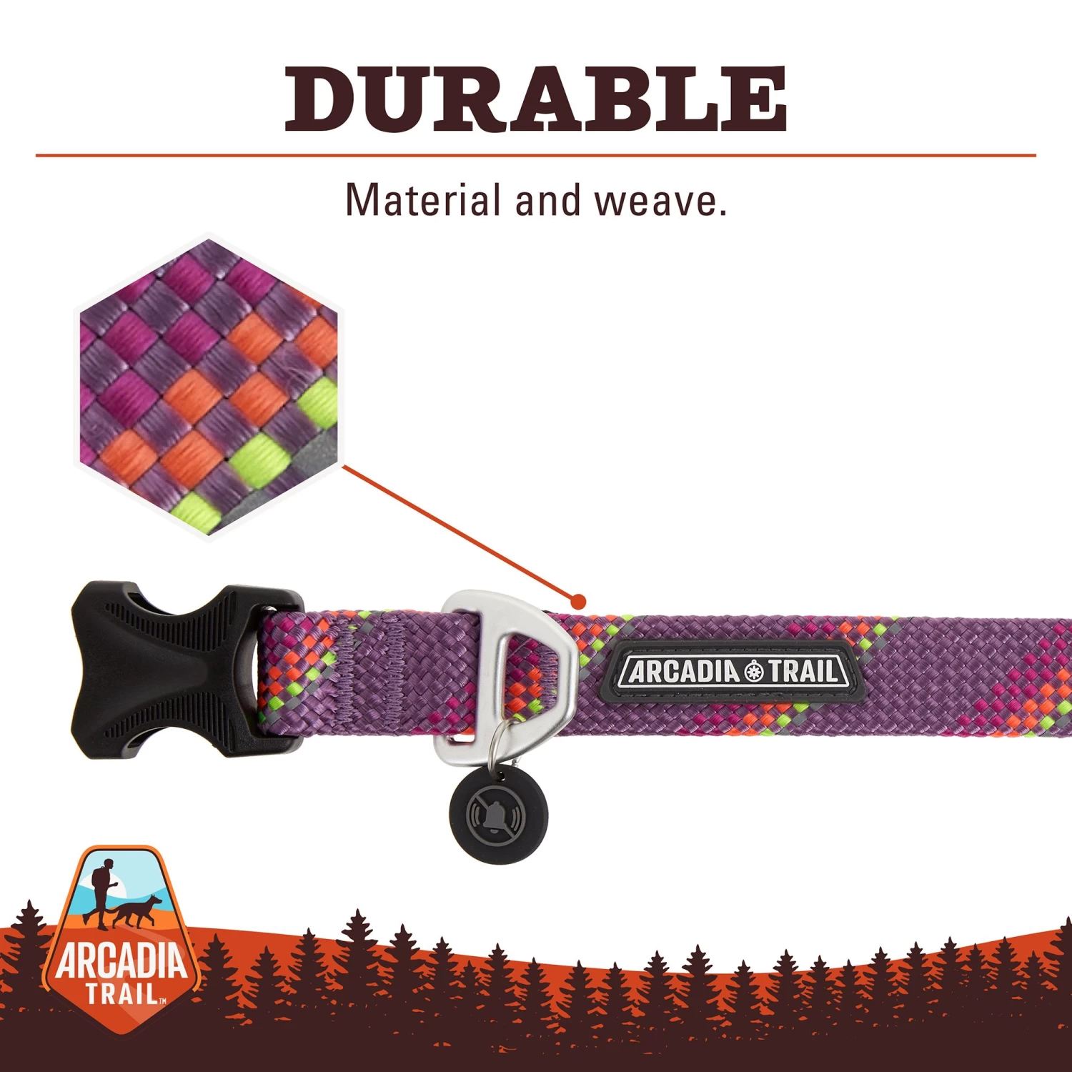 Arcadia Trail™ Reflective Rope Paracord Dog Collar 3 Arcadia Trail™ Reflective Rope Paracord Dog Collar - Image 3