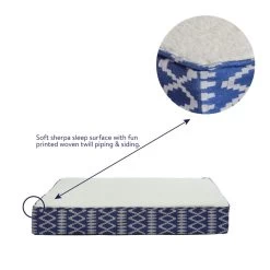 Top Paw® Blue Aztec Orthopedic Mattress Dog Bed -Pet Essentials Shop 5327978 alt2