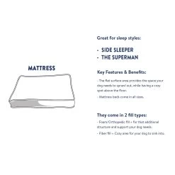 Top Paw® Dotted Orthopedic Mattress Dog Bed -Pet Essentials Shop 5327980 alt4