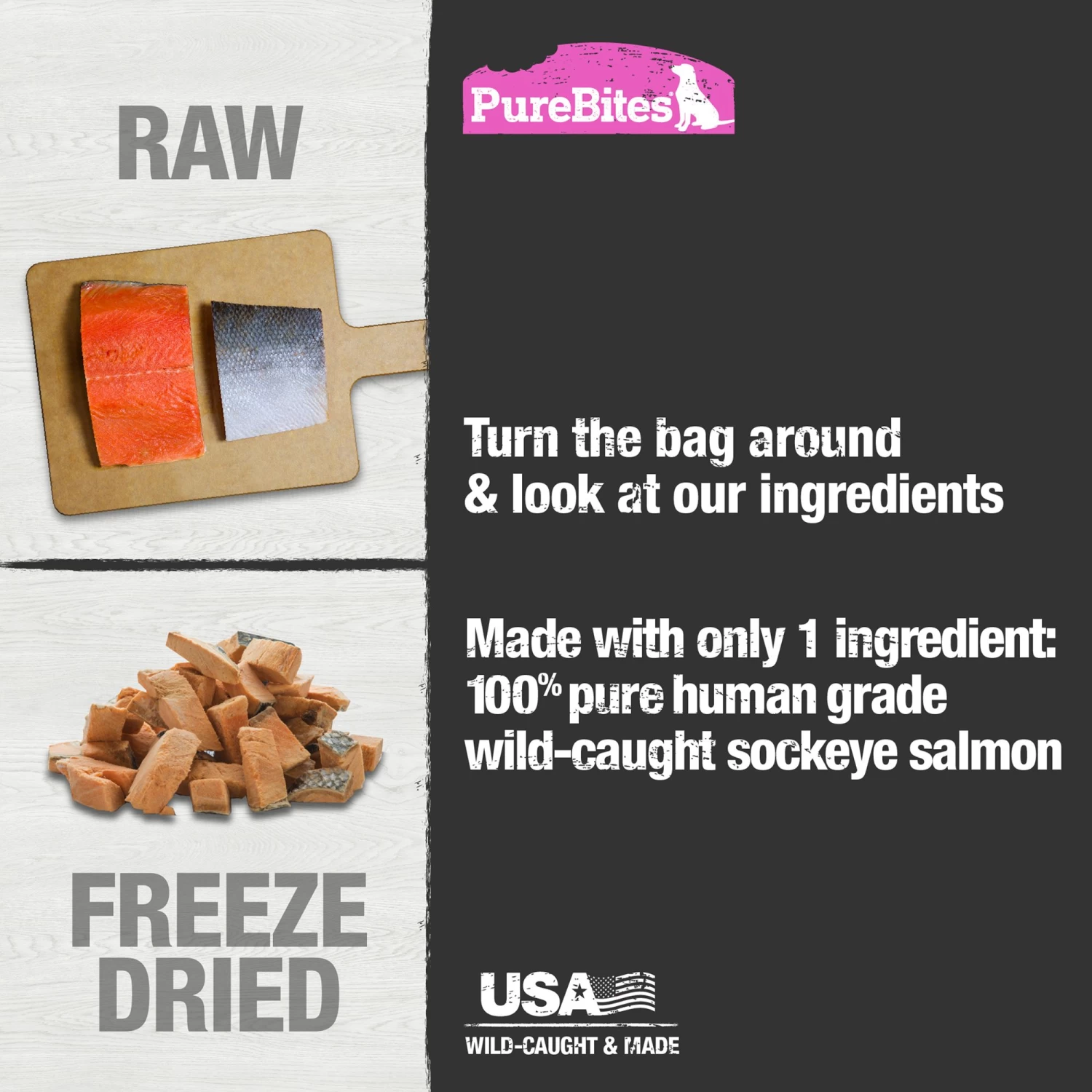 PureBites Salmon Freeze Dried Dog Treats 4 PureBites Salmon Freeze Dried Dog Treats - Image 4