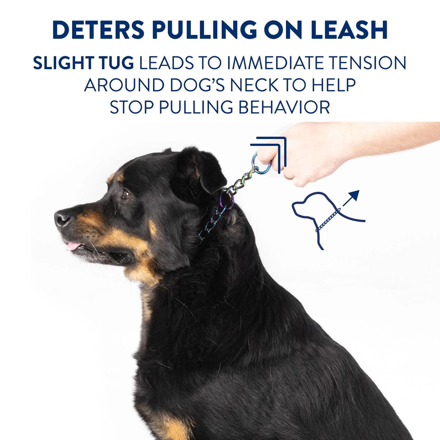 Top Paw® Heavy Choke Chain Dog Collar 2 Top Paw® Heavy Choke Chain Dog Collar - Image 2