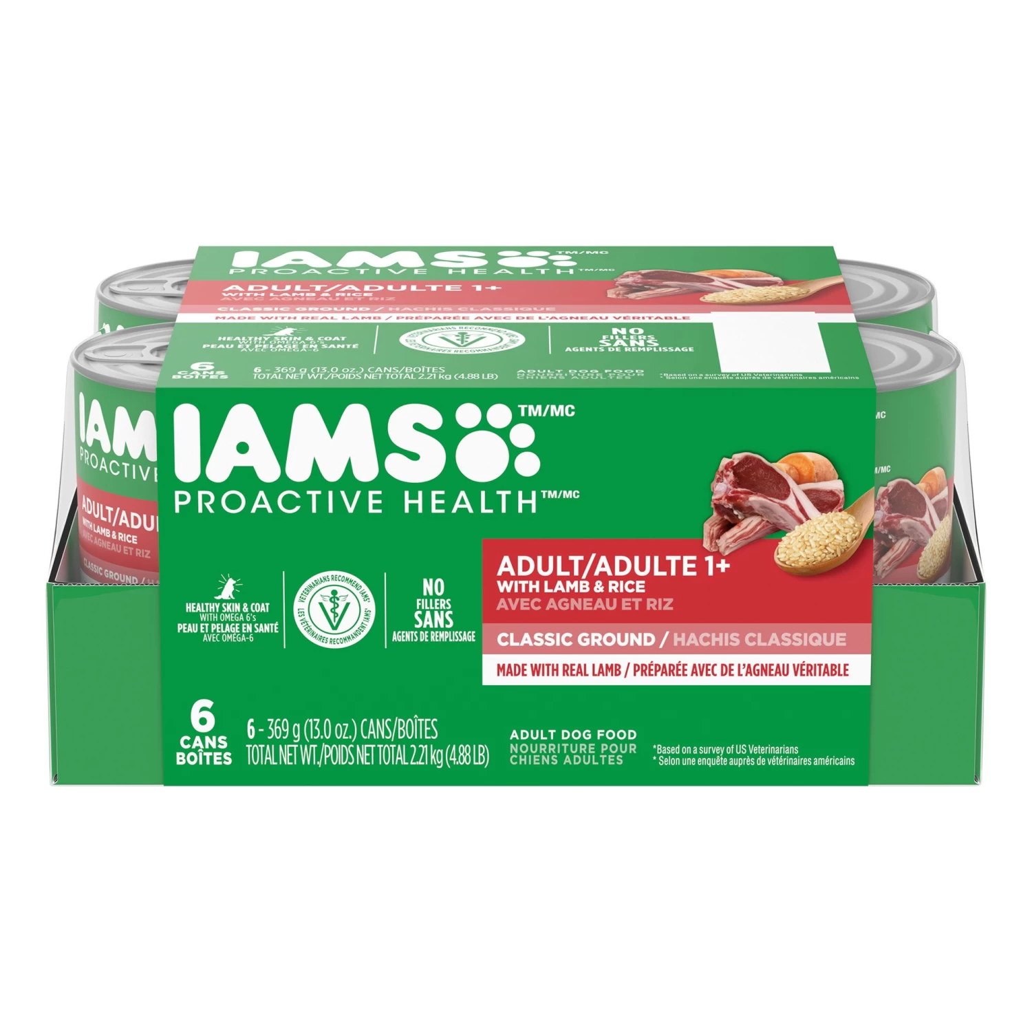 Iams Proactive Health Adult Wet Dog Food Variety Pack - Lamb & Rice Classic Ground 1 Iams Proactive Health Adult Wet Dog Food Variety Pack - Lamb & Rice Classic Ground