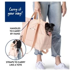 Top Paw® On-the-Go Dog Or Cat Carrier Tote - Pink 7 Top Paw® On-the-Go Dog Or Cat Carrier Tote - Pink -Pet Essentials Shop 5336146 alt2