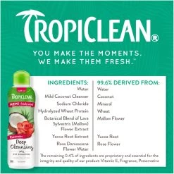TropiClean® Rosewater Deep Cleansing Pet Shampoo - 20 Fl Oz 9 TropiClean® Rosewater Deep Cleansing Pet Shampoo - 20 Fl Oz -Pet Essentials Shop 5337106 alt2