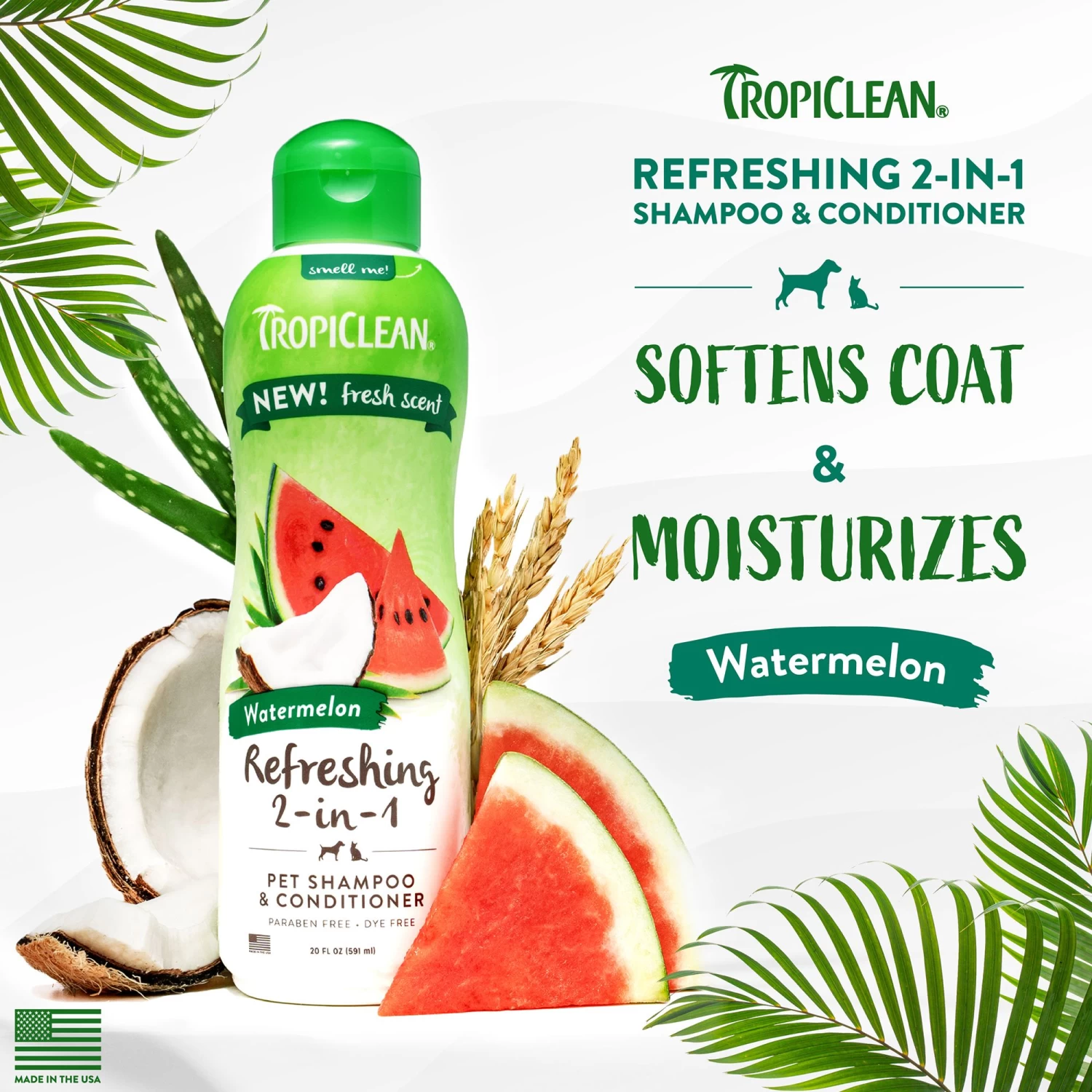 TropiClean® Watermelon Refreshing 2-in-1 Shampoo & Conditioner 3 TropiClean® Watermelon Refreshing 2-in-1 Shampoo & Conditioner - Image 3