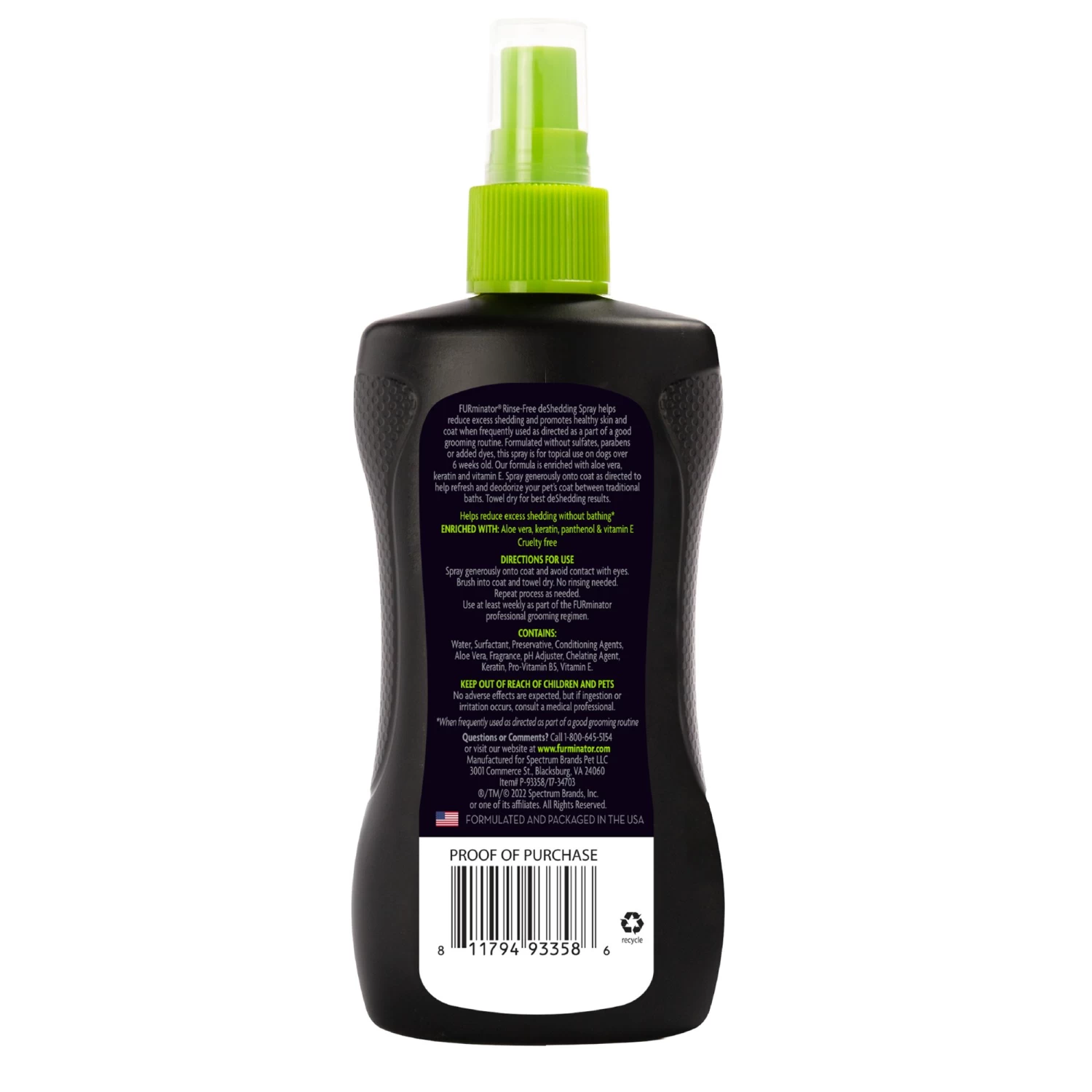 FURminator® Rinse-Free DeShedding Spray 2 FURminator® Rinse-Free DeShedding Spray - Image 2