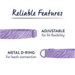 Top Paw® Purple Zebra Print Dog Collar -Pet Essentials Shop 5337274 alt2