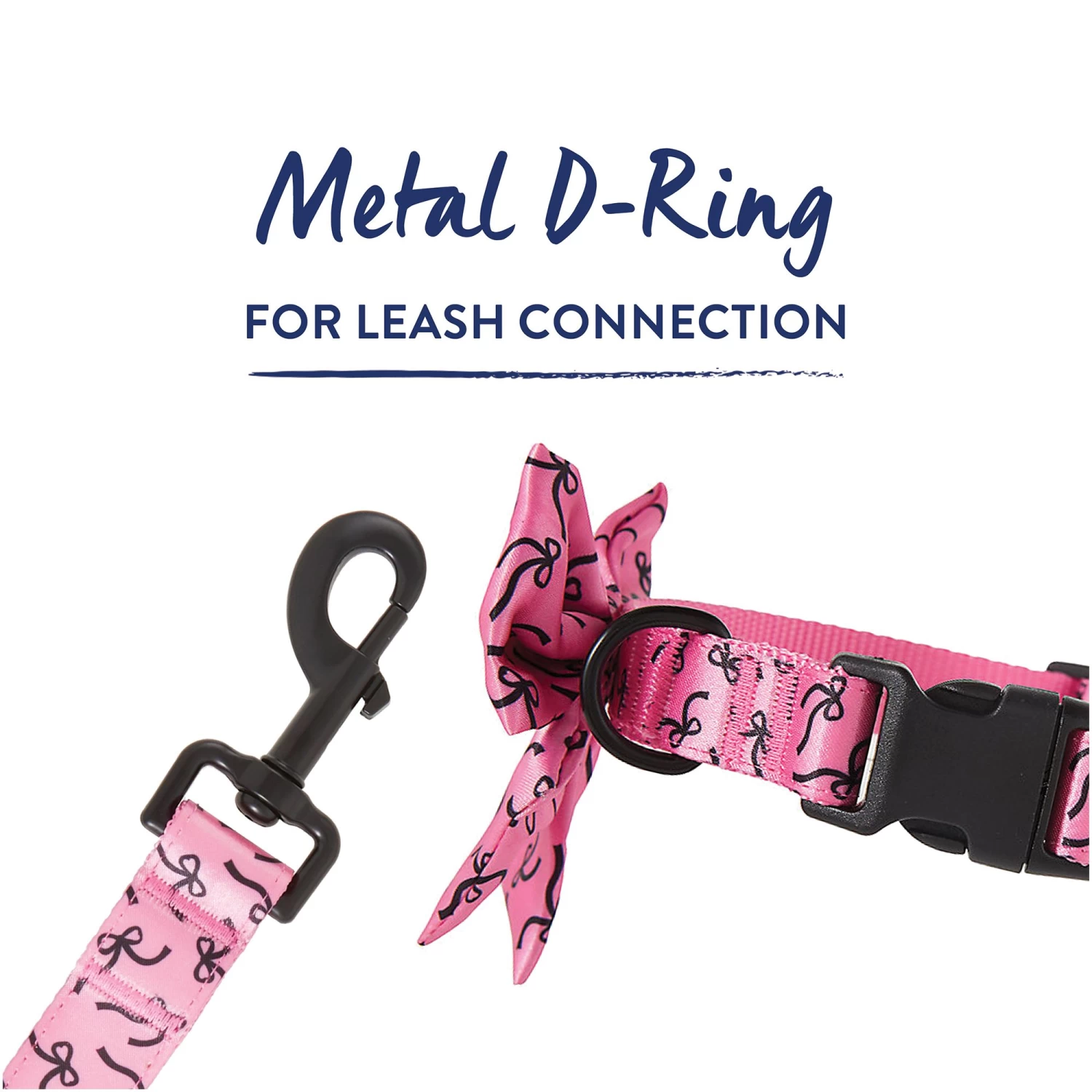 Top Paw® Pink Bows Dog Collar 3 Top Paw® Pink Bows Dog Collar - Image 3