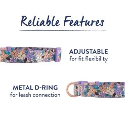Top Paw® Purple Floral Dog Collar -Pet Essentials Shop 5337307 alt2