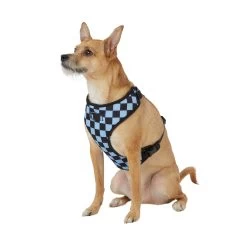 Top Paw® Blue Checkered Comfort Dog Harness