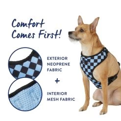 Top Paw® Blue Checkered Comfort Dog Harness -Pet Essentials Shop 5337434 alt2
