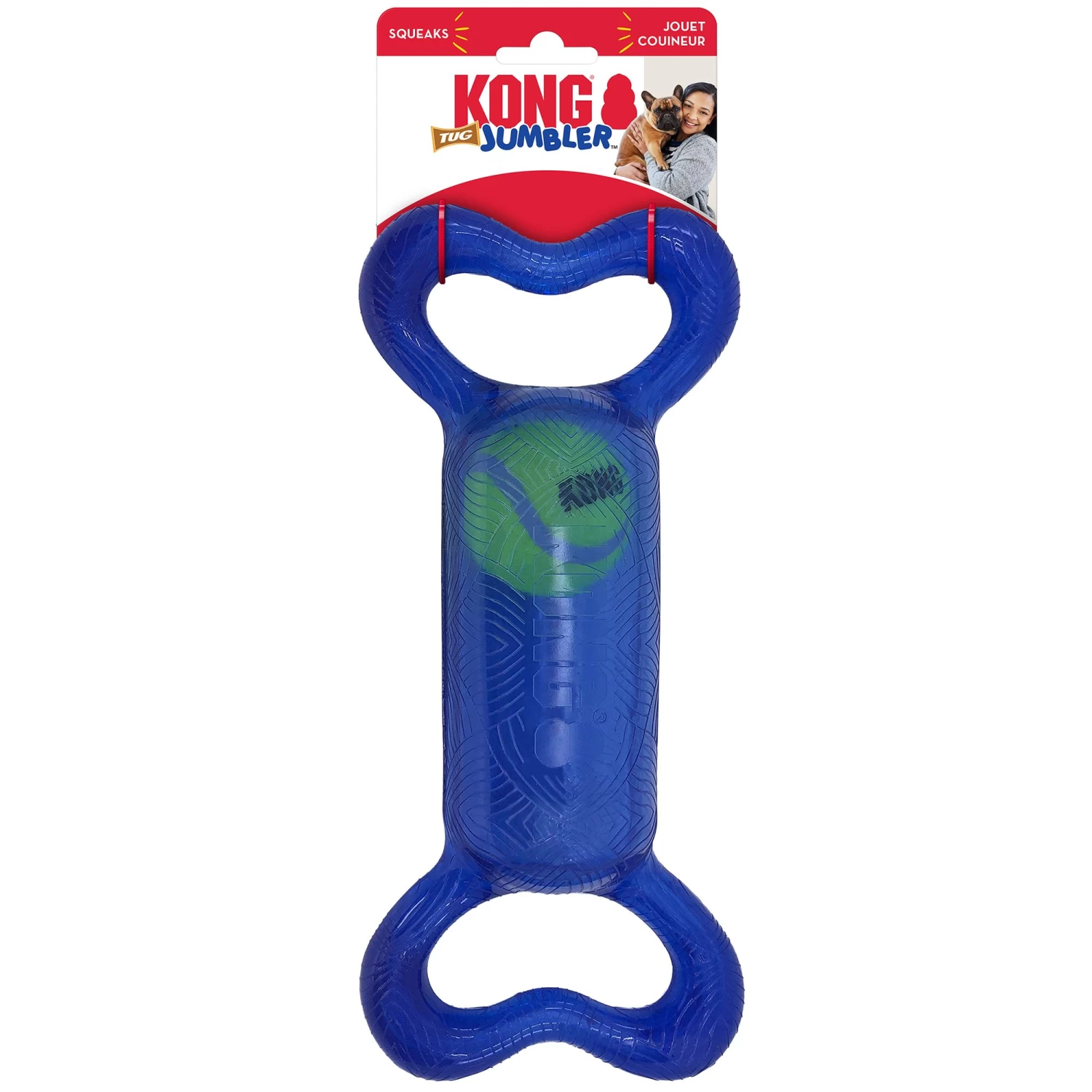 KONG® Jumbler™ Tug Bone Dog Toy (COLOR VARIES) 3 KONG® Jumbler™ Tug Bone Dog Toy (COLOR VARIES) - Image 3