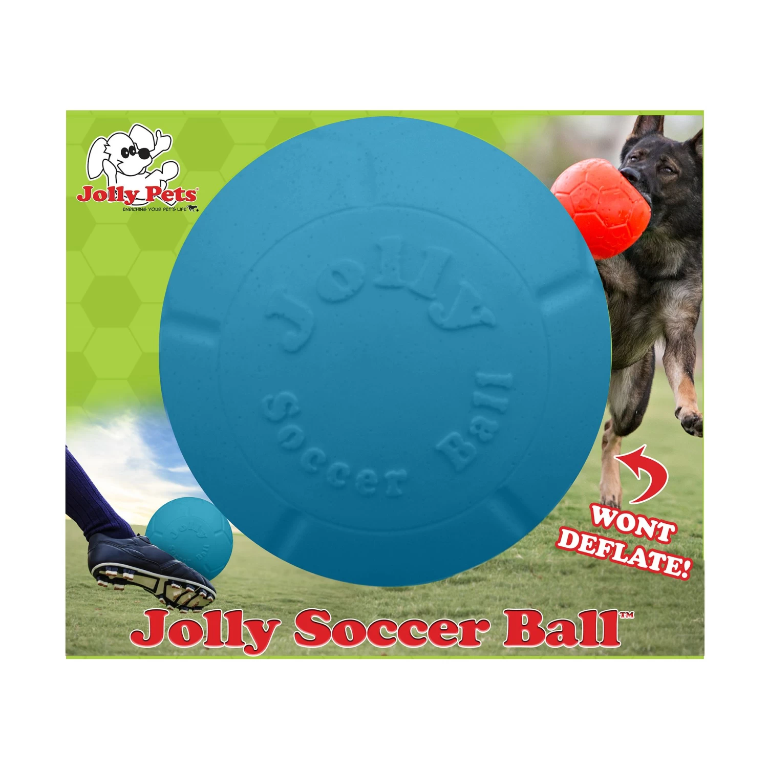 Jolly Pets Soccer Ball Dog Toy 2 Jolly Pets Soccer Ball Dog Toy - Image 2